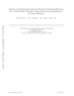 Analytic Loss Distributional Approach Model for Operational Risk from
  the alpha-Stable Doubly Stochastic Compound Processes and Implications for
  Capital Allocation