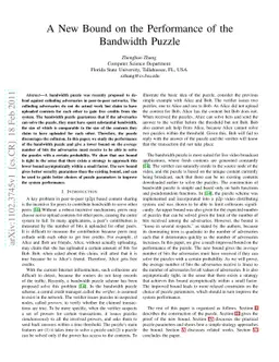 A New Bound on the Performance of the Bandwidth Puzzle