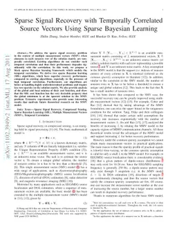 Sparse Signal Recovery with Temporally Correlated Source Vectors Using
  Sparse Bayesian Learning