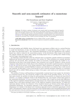 Smooth and non-smooth estimates of a monotone hazard