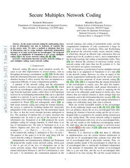 Secure Multiplex Network Coding