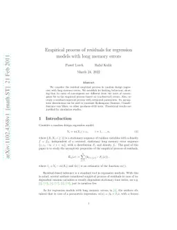 Empirical process of residuals for regression models with long memory
  errors
