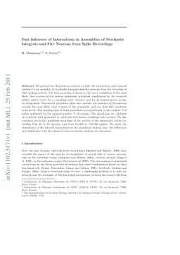 Fast Inference of Interactions in Assemblies of Stochastic
  Integrate-and-Fire Neurons from Spike Recordings