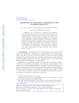Regression on manifolds: Estimation of the exterior derivative
