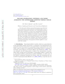 Focused information criterion and model averaging for generalized
  additive partial linear models