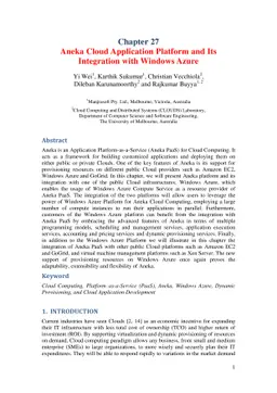 Aneka Cloud Application Platform and Its Integration with Windows Azure