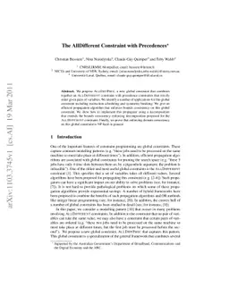The AllDifferent Constraint with Precedences