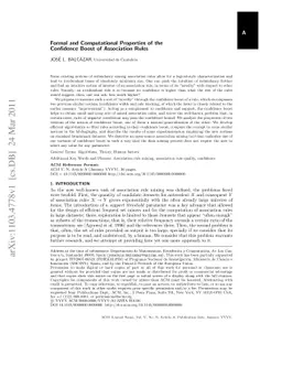Formal and Computational Properties of the Confidence Boost of
  Association Rules