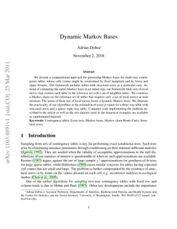 Dynamic Markov Bases