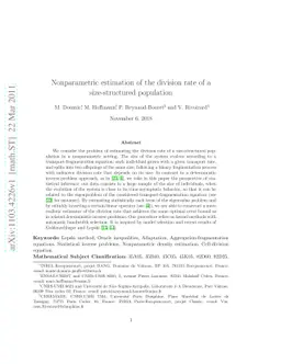 Nonparametric estimation of the division rate of a size-structured
  population