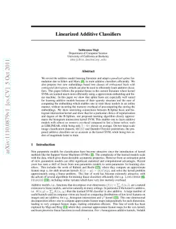 Linearized Additive Classifiers