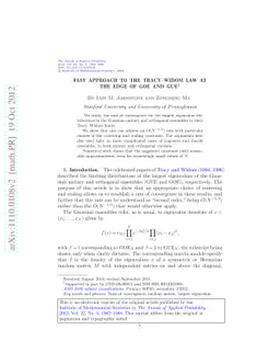 Fast approach to the Tracy-Widom law at the edge of GOE and GUE