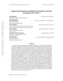 Engineering Benchmarks for Planning: the Domains Used in the
  Deterministic Part of IPC-4