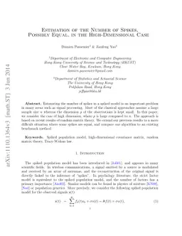 Estimation of the Number of Spikes, Possibly Equal, in the
  High-Dimensional Case
