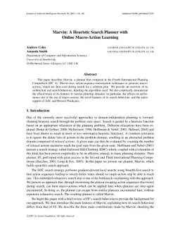 Marvin: A Heuristic Search Planner with Online Macro-Action Learning