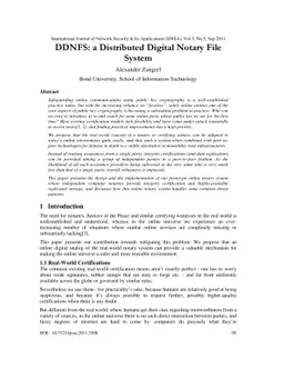 DDNFS: a Distributed Digital Notary File System