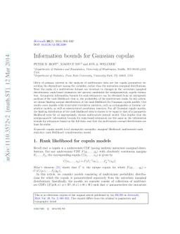 Information bounds for Gaussian copulas