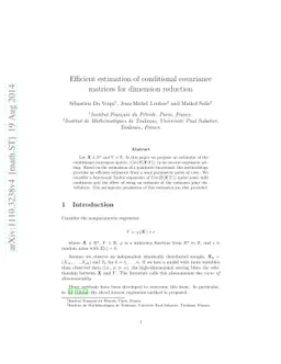 Efficient estimation of conditional covariance matrices for dimension
  reduction