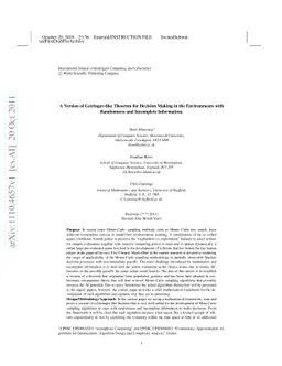 A Version of Geiringer-like Theorem for Decision Making in the
  Environments with Randomness and Incomplete Information