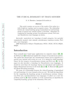 The Cubical Homology of Trace Monoids