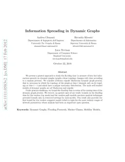 Information Spreading in Dynamic Graphs