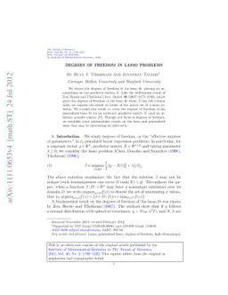 Degrees of freedom in lasso problems