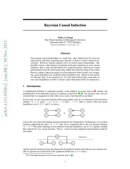 Bayesian Causal Induction