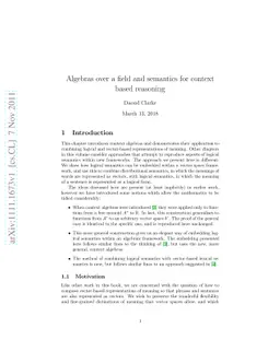 Algebras over a field and semantics for context based reasoning