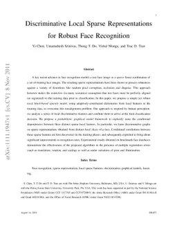 Discriminative Local Sparse Representations for Robust Face Recognition