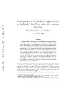 Convergence of a Particle-based Approximation of the Block Online
  Expectation Maximization Algorithm