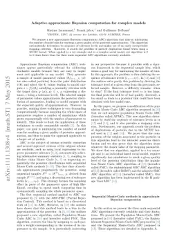 Adaptive approximate Bayesian computation for complex models