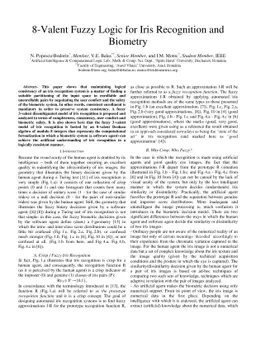 8-Valent Fuzzy Logic for Iris Recognition and Biometry
