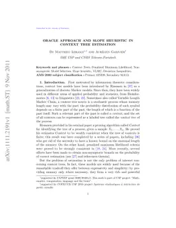 Oracle approach and slope heuristic in context tree estimation