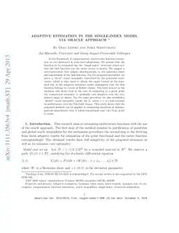 Adaptive estimation in the single-index model via oracle approach