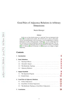 Good Pairs of Adjacency Relations in Arbitrary Dimensions