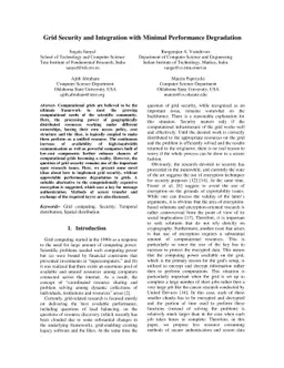 Grid Security and Integration with Minimal Performance Degradation