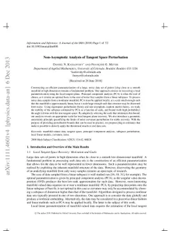 Non-Asymptotic Analysis of Tangent Space Perturbation