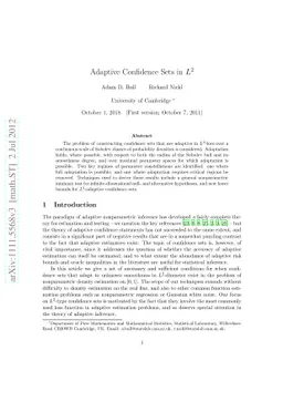 Adaptive confidence sets in L^2