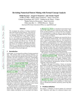 Revisiting Numerical Pattern Mining with Formal Concept Analysis
