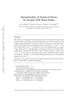 Suboptimality of Nonlocal Means for Images with Sharp Edges