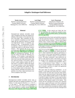 Adaptive Semisupervised Inference