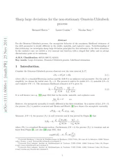 Sharp large deviations for the non-stationary Ornstein-Uhlenbeck process