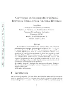 Convergence of Nonparametric Functional Regression Estimates with
  Functional Responses