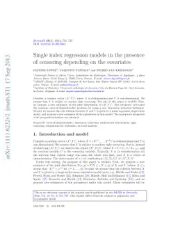 Single index regression models in the presence of censoring depending on
  the covariates