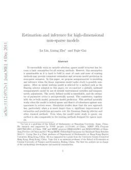 Estimation and inference for high-dimensional non-sparse models