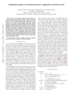 Randomness Quality of CI Chaotic Generators: Applications to Internet
  Security