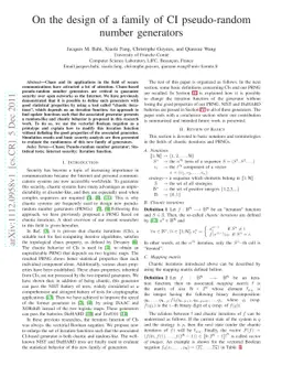 On the design of a family of CI pseudo-random number generators