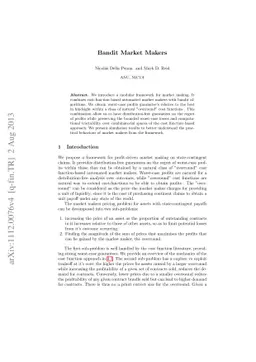 Bandit Market Makers