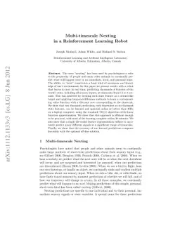 Multi-timescale Nexting in a Reinforcement Learning Robot