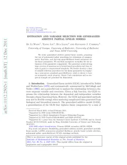 Estimation and variable selection for generalized additive partial
  linear models